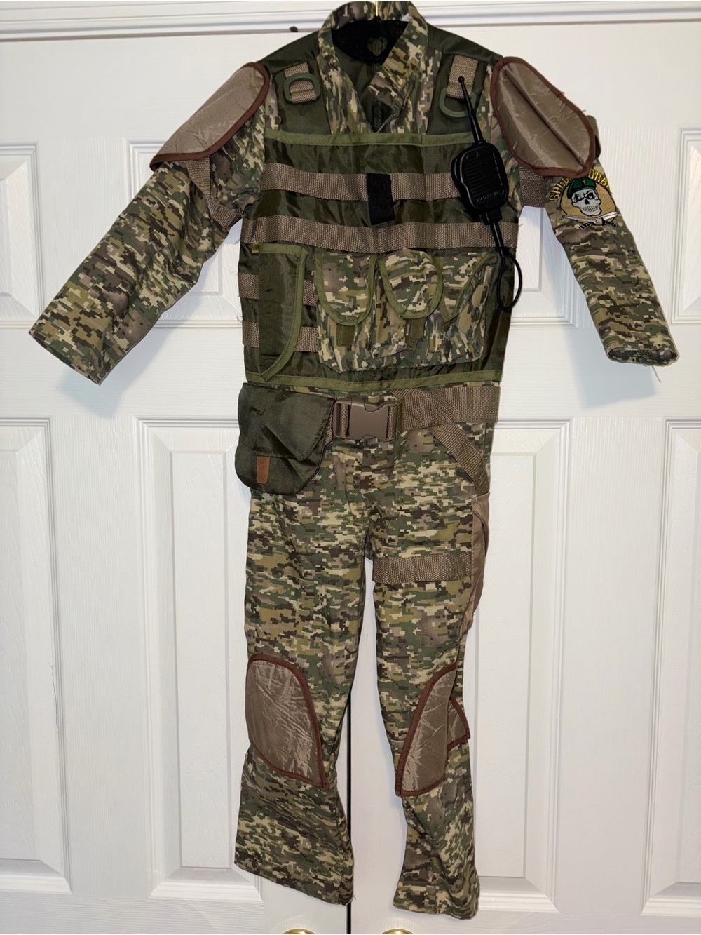 Teetot & Co. Inc. Military Camouflage Costume Jumpsuit w/ Vest Patch Child 5-6